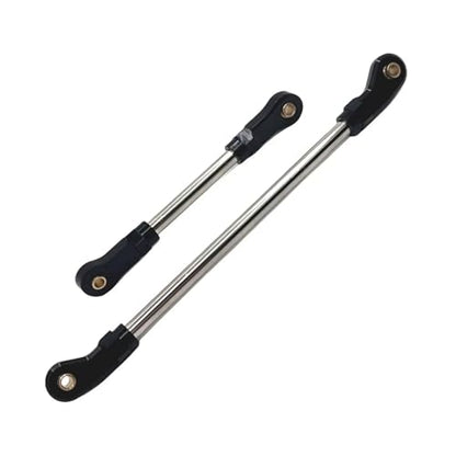 Compatible with HB R1001 R1002 R1003 1/10 Rc Model Crawler Car Truck for Buggy Front Axle Steering Rod Servo Rod Upgrade Parts Linkage - color: Black