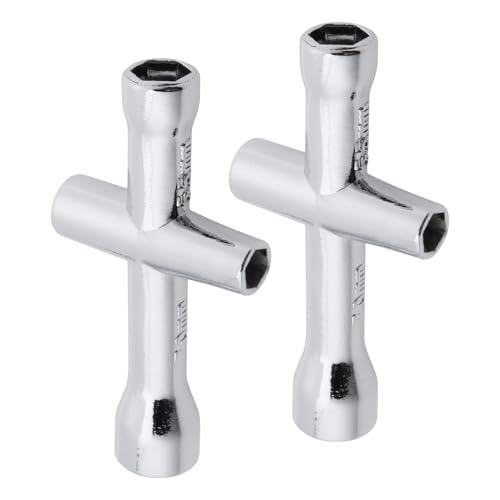 Hobbypark RC Car Wheels Tools Metal Hex Hexagon Sleeve Wrench Cross Wrenches (4mm, 5mm, 5. 5mm, 7mm),2-Pack
