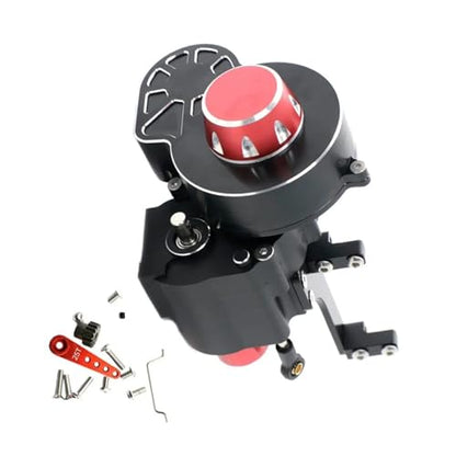 Metal 2 Speed Shiftable Transmission Gearbox Upgrade Parts Compatible with Compatible RC Crawler Cars II III 1/10