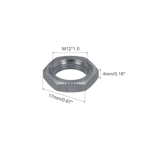 MECCANIXITY Aluminum 17mm RC Wheel Nut Thread M12x1.0mm Hex Wheel Nuts RC Wheel Nut for 1/8 RC Model Car Trucks Off Road Car Upgraded Parts Pack of 16(Titanium Color) - color: Titanium Color