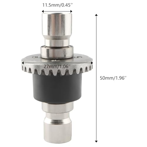 Differential 16420Y & Pinion Gear 16402Y RC Car Replacement Spare Parts for 1/16 H16BM H16GT H16DR JC16EP and 1/14 H14BM 14210 JC14EP HP474 HP141S Trucks - color: 16420y and 16402y