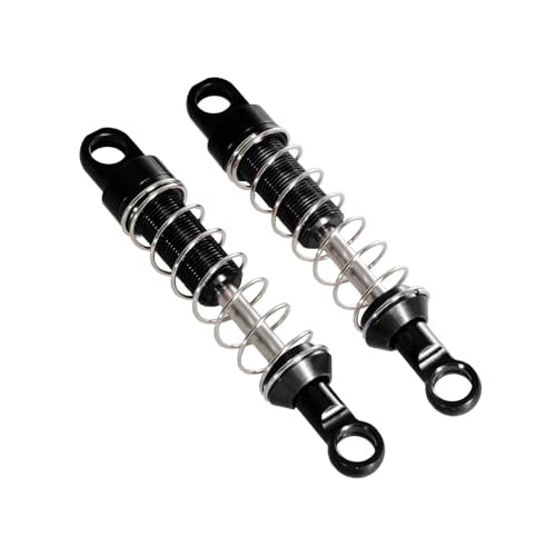 Compatible With MN78 1/12 RC Car Upgrade Modification Parts Accessories Front Rear External For Spring Shock Absorber Metal RC Assortment(Black) - color: Black