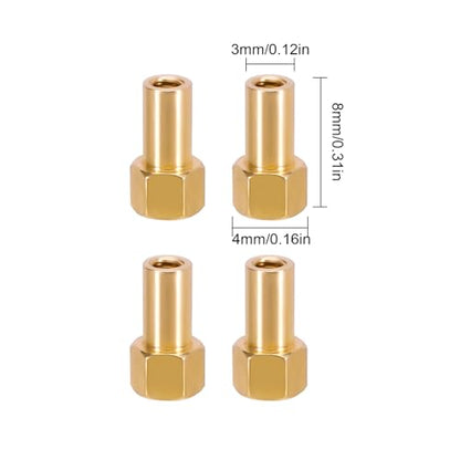 INJORA Brass +5mm Wheel Hex Hub Extenders for Axial SCX24 AX24