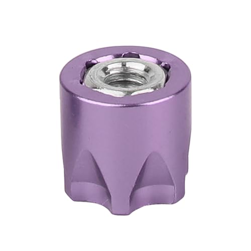 4PCS Aluminium Wheel Rim Center Cap M4 Nuts with Tool for 1/10 RC Crawler Axial SCX10 90046 TRX4 TRX6 Tamiya Recat RC Crawler Upgrades，Star Shape (Purple) - color: Purple