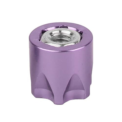 4PCS Aluminium Wheel Rim Center Cap M4 Nuts with Tool for 1/10 RC Crawler Axial SCX10 90046 TRX4 TRX6 Tamiya Recat RC Crawler Upgrades，Star Shape (Purple) - color: Purple