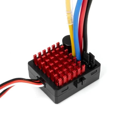 2-3s 60A Brushed ESC Waterproof Electronic Speed Controller with Switch Mode BEC for 1/10 Scale RC Crawler Car Trucks Upgrade (T Plug) - style: T Plug