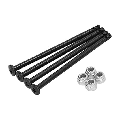 Generic 4Pcs RC Car Screws Kit Steel Black Silver Nuts Remote Control Car Accessories with Rustproof Anti Loose for 144010 144002 124016 124017