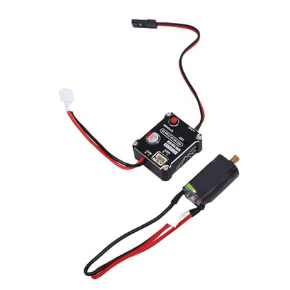 Brushed 30A ESC and 050 50T Motor Combo Set for RC Vehicles Upgrade, Excellent Performance for Climbing and Cruising, Aluminum Alloy Material