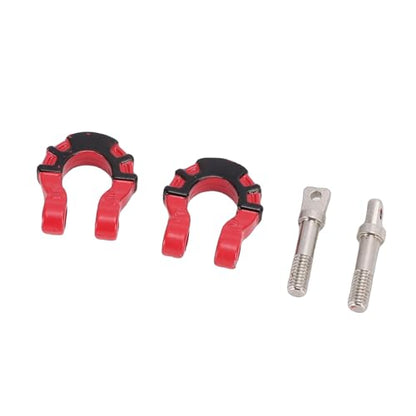 Metal Tow D Ring Shackle for 1/10 Axial SCX10 RC Crawler (Red) | Thick Alloy High Tensile Strength Firm Lock Para Exterior RC Off Road Rescue Towing Use - color: Red