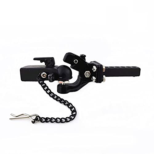 Climbing car Trailer Attachment kit Metal Hitch Trailer Hook Ball Buckle Simulation Link Component Compatible with 1/10 Scale RC Crawler Car, Black