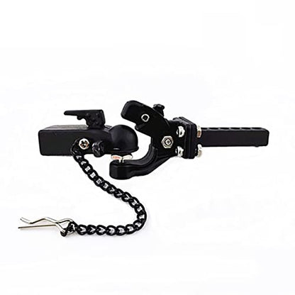 Climbing car Trailer Attachment kit Metal Hitch Trailer Hook Ball Buckle Simulation Link Component Compatible with 1/10 Scale RC Crawler Car, Black