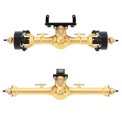 MEUS RACING SCX24 Metal V3 Isokinetic Axles +9MM with 3-Section CVD for Axial 1/24 SCX24 - color: Gold