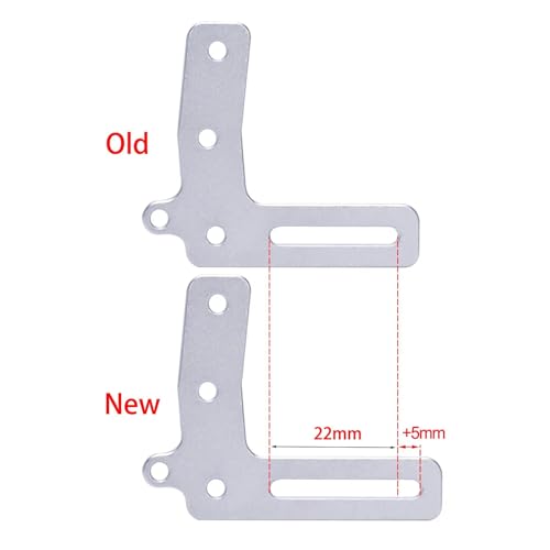 TRX4 Bumper, Adjustable 1/10 Bumper, Aluminum Front Rear Bumpers Bull Bars for 1/10 RC Crawler Axial SCX10 TRX4 LCG Chassis FJ40 Dodge Power Wagon Body (Silver)