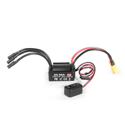 RiToEasysports Brushless ESC, Reliable for Off-Road RC Crawling and Mud Adventures, RC Crawler Speed Controller with XT60 Plug for 1/10 Scale Hobbyists and Enthusiasts - color: Black Xt60 Plug