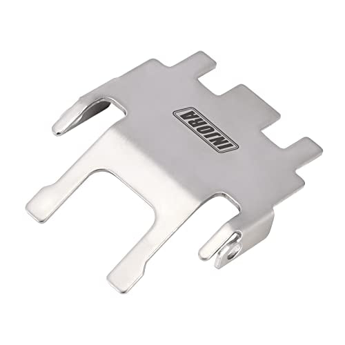 INJORA Stainless Steel Skid Plate Chassis Armor Axle Protector for TRX4M
