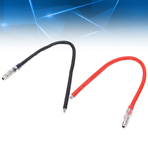 10Pcs 16AWG RC Motor Extension Cable 4.0mm Bullet Connectors, Soft Silicone Wire Banana Plug Wire for Brushed Motor 380/390/540/550/775/795 SCX10 D90 GEN8 Crawler Car