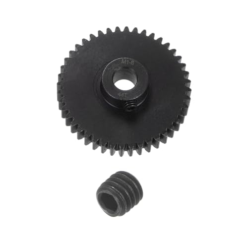 uxcell Mod 1 44T Pinion Gear 8mm Bore Hardened Steel Motor Rack Spur Gear for RC Car Truck Gear Drive