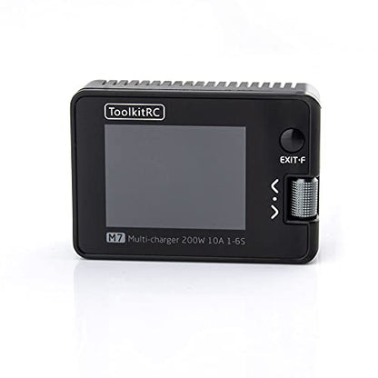 Original ToolkitRC M7 200W 10A DC Balance Charger Discharger for 1-6S Lipo Battery with Voltage Servo Checker ESC Receiver Signal Tester