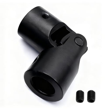 18mm to 18mm Universal Joint Coupling, D32 L74 Carbon Steel Rotatable Steering Shaft U Joint Coupler Motor Connector for DIY Model RC Car Robot - size: D32-L74-H18, style: No Keyway