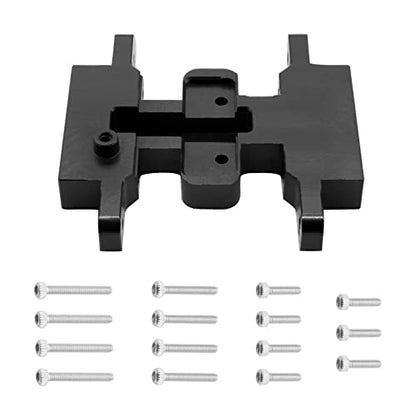 OGRC Aluminum Skid Plate Gearbox Mount Transmission Plate for SCX24 Crawler | SCX24 Transmission Skid Plate, 7.4g Lightweight Gearbox Base, Black - color: Black