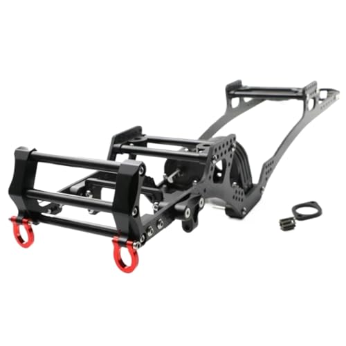 RC Car Frame Parts for Axial for SCX10 for LCG 1/10 Carbon Fiber for Chassis Kit Frame Rail Skid Plate Gearbox Bumper Set RC Crawler Car Parts