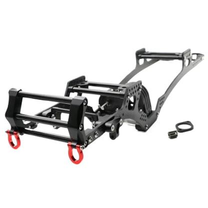 RC Car Frame Parts for Axial for SCX10 for LCG 1/10 Carbon Fiber for Chassis Kit Frame Rail Skid Plate Gearbox Bumper Set RC Crawler Car Parts