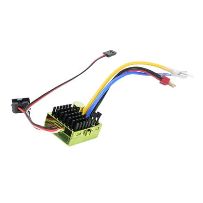 RC Brushed ESC, Electronic Speed Controller for 1/10 RC Car Boat, with Precise Speed Control for 540 550 750 Motor
