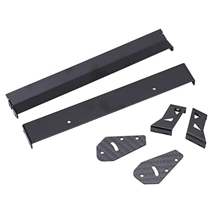 Aluminium Alloy Rear Wing Tail Spoiler Kit Improving Handling and Stability for 1/10 RC On Road Racing Drift Car Black 6 Accessories 10 Screws 10 Nuts