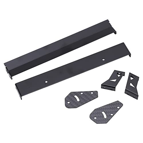 RC Car Rear Wing Tail Spoiler Aluminium Alloy Carbon Fiber Upgrade Parts Aerodynamic Modified Accessories Heavy Duty Components for 1 10 On Road Racing Drift Vehicles Universal