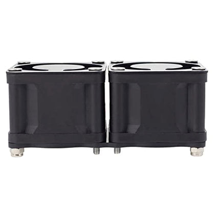 DKKY RC Motor Cooling Fan Heatsink 2Pcs DIY Kit for TRX4 ARRMA Axial 1/10 1/8 1/5 RC Model Car Upgrade Parts (Black) - style: Black