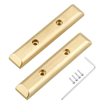 Hobbypark Brass Boulder Bars Weights for 1/24 Axial SCX24 AXI90081 AXI00001 AXI00002 AXI00004 AXI00005 AXI00006 RC Crawler Car Replacement Parts (2-Pack)