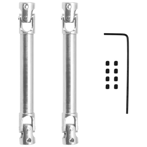 2Pcs Vgoohobby 2mm 3mm 4mm Metal RC Drive Shaft CVD Driveshaft Compatible with WLtoys Axial MN Model WPL Tamiya 1/24 1/18 1/16 1/14 1/12 RC Military Crawler Car Tractor Truck (60-80mm 4-4) - color: 60-80mm 4-4