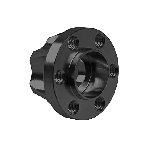 Metal RC 12mm Wheel Hex Hub Extension Combiner Compatible with 1.9/2.2inch Wheel Rim Axial SCX10 Traxxas TRX4 D90 1/10 RC Crawler (12mm, Black) - color: Black, size: 12mm