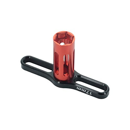 DEVMO 17mm HEX Nuts Installation Tools Sleeve for HSP RC 1/8 Buggy Car Tires Tyre Wheel Rim (Red)