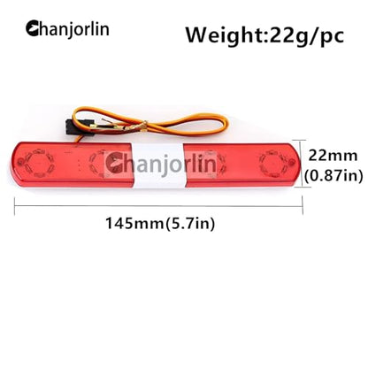 1/10 RC Car Simulation Police Lights Multi-Function Flash LED Lamp Nine Flashing Light Modes for 1/8 Crawler Off Road Rally Truck Cars HSP Traxxas Tamiya RC4WD Axial Arrma (Red 145mm) - color: Red 145mm