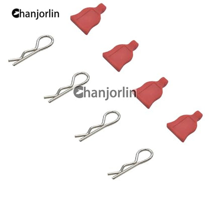 12 Pcs RC Car Universal RC Body Clips with Pull Tabs Car Clips R Clips Compatible with 1/8 1/10 1/12 RC On Road Car Crawler Truck Buggy Shell Replacement Parts TT02 Axial SCX10 (Red) - color: Red