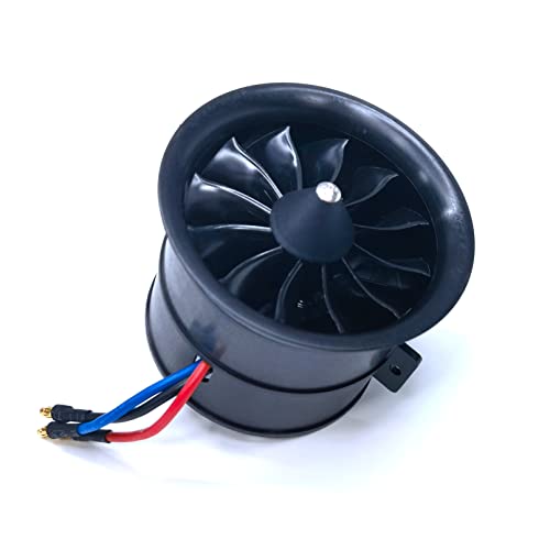 EDF 70mm pro CW 4S 2800KV 12 Blades 16.8V Electric Ducted Fan, Hobby RC Jet Engine Propeller, RC Car Parts High Speed Brushless Motor, Remote Control Model Replacement Airplane Parts DIY - color: Edf 70pro Cw, size: 4S 2800KV