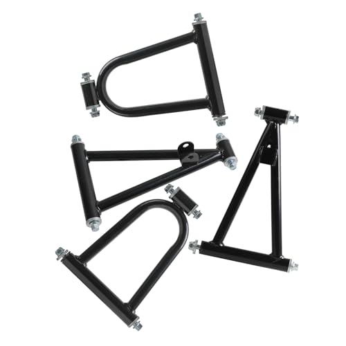 Front Upper 215mm & Lower 265mm Swing Arm Kit for 110cc-250cc ATV Quad Buggy – A Arm Suspension Set for Go Kart Electric DIY Off-Road Replacement Parts