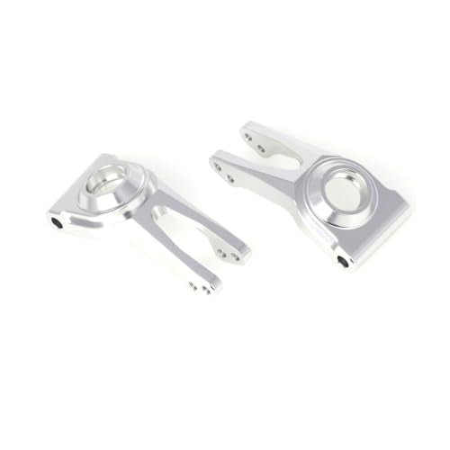 LCX Racing 1/10 RC Crawler Car Rear Hub Set Carriers for RC Truck Arrma Fury Mega, Upgrades Parts Accessories (Silver) - color: Silver