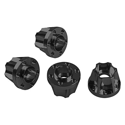 Metal RC 12mm Wheel Hex Hub Extension Combiner Compatible with 1.9/2.2inch Wheel Rim Axial SCX10 Traxxas TRX4 D90 1/10 RC Crawler (15mm, Black) - color: Black, size: 15mm