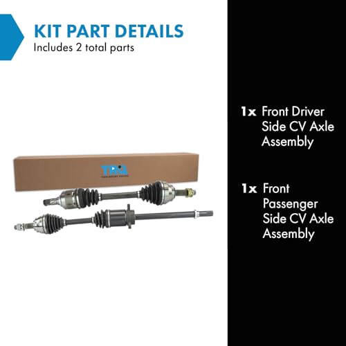 TRQ Front Driver and Passenger Side CV Axle Assembly Set 2 Piece Compatible with 2003-2007 Nissan Murano FWD - style: CSA64118