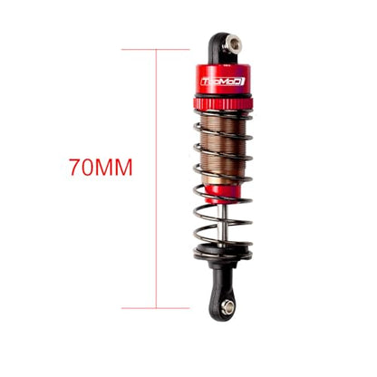 1/10 70mm RC Oil filled Shock Absorbers kit for Tamiya CC01 WR-02 Axial SCX10 D90 HPI HSP 1/10 Crawler Car Buggy Car Upgrades Replace Parts (Red) - color: Red