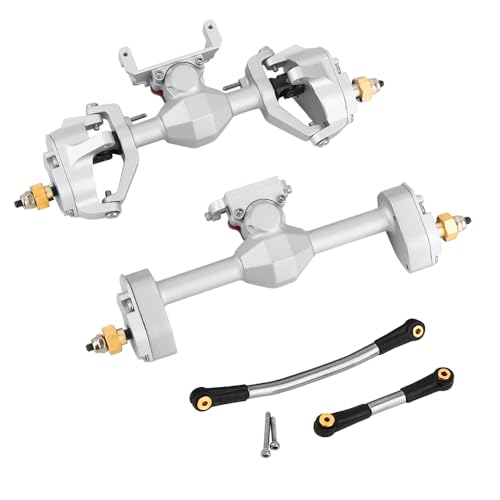 SCX24 Diamond Shape Portal Axle for 1/24 Axial SCX24 C10 90081 AXI00002 AX24 Ford Bronco AXI00005 RC Crawler Metal Upgrade (Silver) - color: Silver