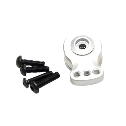 Aluminum RC 25T Servo Saver 3 Holes Adjustable Hi-Torque Servo Saver Horn Compatible with Futaba Tamiya Servos 1/10 Traxxa TRX4 TRX6 SCX10 Capra RC Car (Silver-S) - color: Silver-s