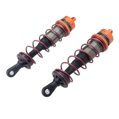 Compatible with JLB for HSP EM for Racing for DHK for HPI for ZD for Racing 1/8 Scale RC Car Truck 2Pcs Metal Front/Rear Shock Absorbers RC Car Upgrade Parts(143mm Rear) - size: 143mm Rear