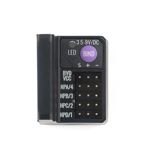FGr4D Receiver Built-in Dual-Antenna PWM/PPM/i-BUS2/S.Bus/i-Bus Output Receiver for All AFHDS 3 Transmitter, Black