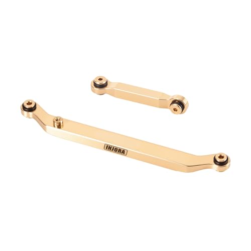 INJORA Brass Steering Links 14g for 1/24 RC Crawler Axial SCX24 Upgrade - color: Brass
