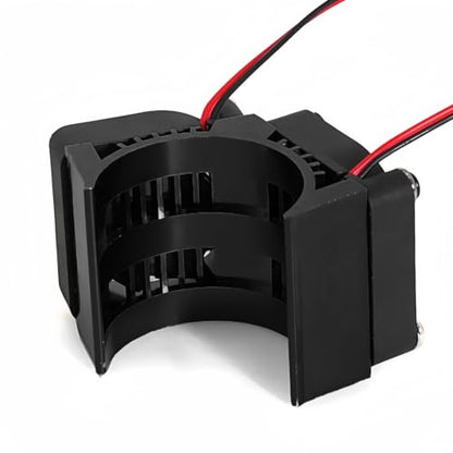 Dual 40mm RC Motor Cooling Fan 40-42mm Compatible with 1/7 1/8 Arrma Traxxas RC Car Fit 4068 4074 4082 4268 4274 Motors (Black) - color: black