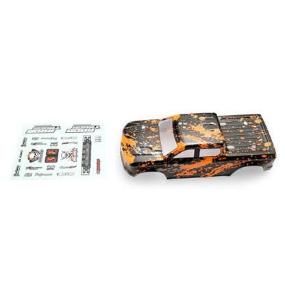 HAIBOXING 18859E RC Car Body Shell (Orange), 1/18 Scale Replacement Truck Body with Decal Sheet, Compatible with 2025 Version RC Trucks 18859E (P1865)