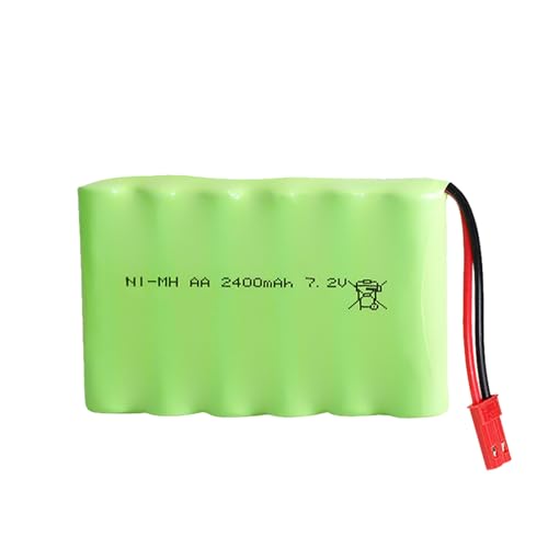 7.2V 2400mAh NI-MH Battery Pack RC Replacement Rechargeable Battery Pack Built-in AA * 6 Cell for Toys,Drone,Remote Control Car Accessory